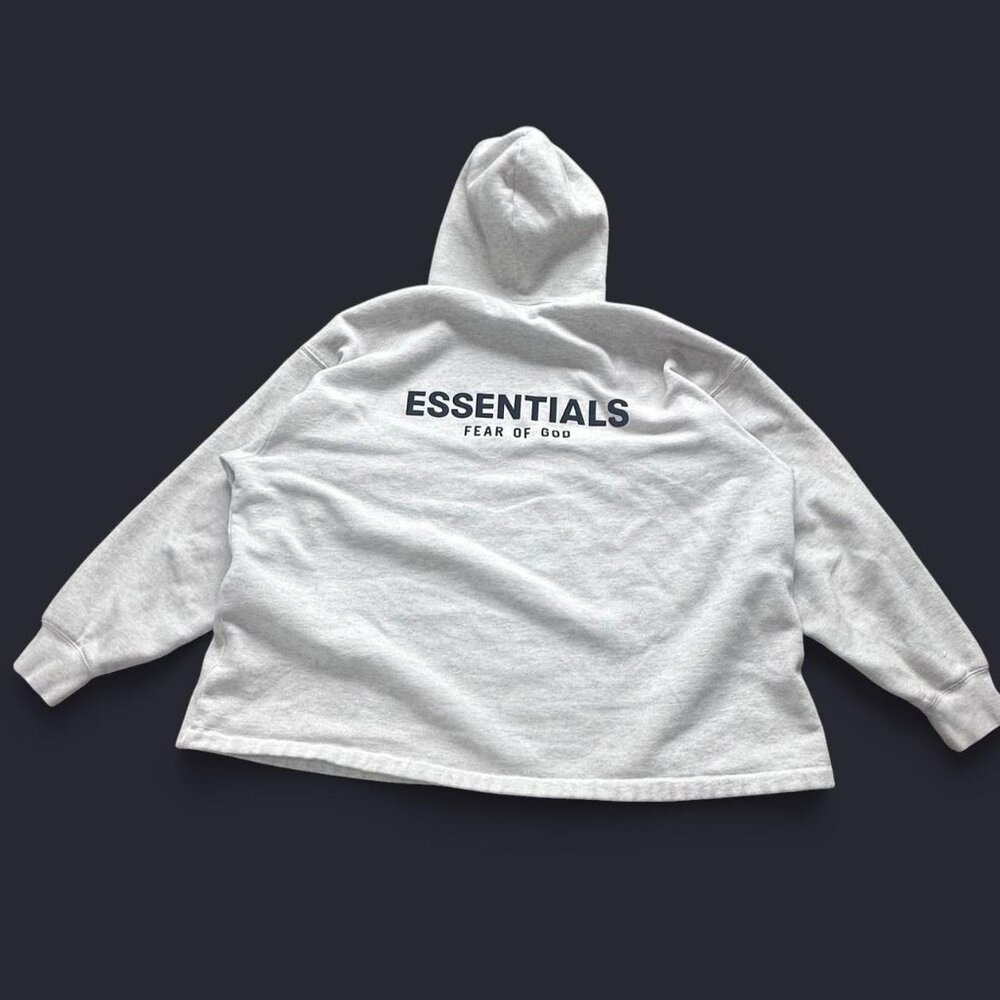 Fear of God Essentials white hoodie